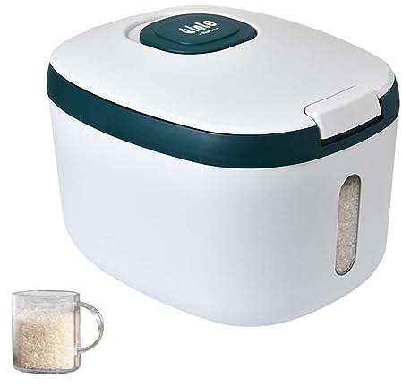 Fulenyi Boîte Contenants Alimentaire, 5 kg Stockage Riz en Plastique, Boîte Rangement Riz, Distributeurs Céréales pour Céréales Avoine Pâtes