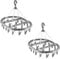 HOMESHOPA Oval Sock Dryer with 20-Piece Clothes Pegs, 2 Pack Grey Plastic Washing Line Laundry Drip Hanger, Windproof Cloth Drying Hanging Rack, Non-Slip Clips Portable Indoor Outdoor Airer Dryer
