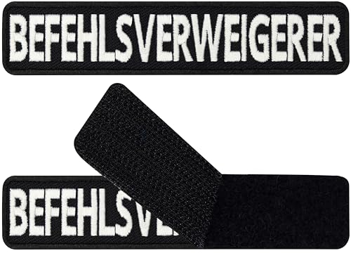 Patches Velcro pour chien - Panneau d'avertissement « Refuseur de commande » - Pour chien - 100 x 20 mm