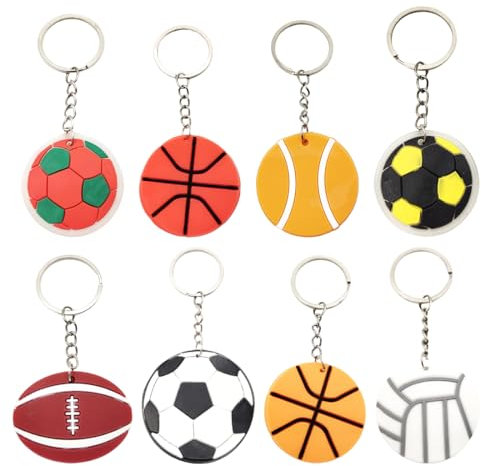 7 pièces mini porte-clés de football pour enfants Motif football Clef Football en PVC Porte Clé sport de basket-ball Porte-Clés Ballon de pour Prix Décorations porte clé de pendentif pour Les Amateurs