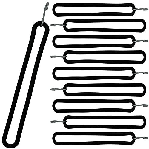 10x Spanngummi 200mm 250mm 400mm mit und ohne Haken Spannring Stroppe Planenspanner PKW Anhänger Plane (250mm mit Haken)