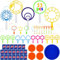 OSDUE Baguette à Bulles Ensemble, 53 Pièces Bulles Sticks pour Enfants, Jouet de Bulles de Savon pour activités de Plein air, Mariage, Fête D'été de Voyage, Bulles de Savon Enfant Géante Kit