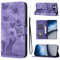 LSPCASA Étui de protection à rabat pour OnePlus Nord 4 6,74 - Fonction support - OnePlus Nord 4 - Avec compartiments pour cartes - Motif chat papillon - Violet