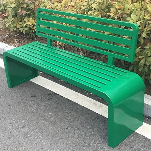 Panca da Giardino in Metallo for Esterni, Panchina da Esterno con Schienale, Panchine da Esterno Resistente Alle Intemperie, Resistente Alle Intemperie, for Prendere il Sole, Patio, Piscina, Prato(Gre