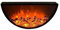 Camino Elettrico Camino Elettrico da Incasso, Camino Decorativo semicircolare da Parete, Fiamme Regolabili Caminetto Elettrico(60cm)