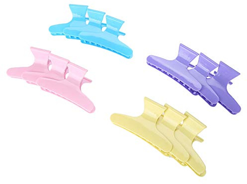 Generic Morsetti per Sezione Fermagli per Capelli a Farfalla per Strumenti Parrucchiere Set 12 Pezzi per Grandi quantità di Capelli Colorati 3,1x1,8 Pollici (Fermagli per colorati)
