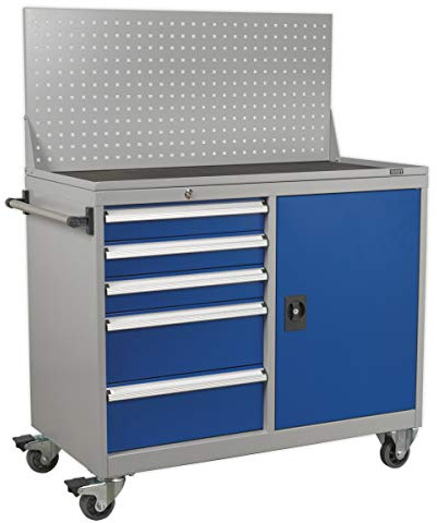 Sealey API1103A 5 Drawer & 1 Shelf Industrial Mobile Workstation