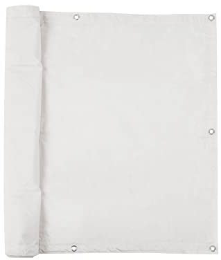 jarolift Brise Vue pour Balcon, Revêtement et Pare Vue de Balcon, Protection Contre Le Vent et Le Soleil, Étanche Á l'eau, 500 x 90 cm (24 Oeillets), Blanc crème
