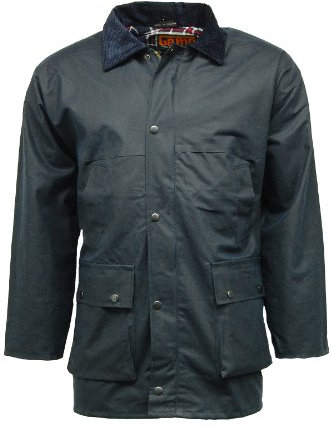 Regen-Jacke, gesteppt, gepolstert, Baumwollwachs Gr. XXXXL, navy