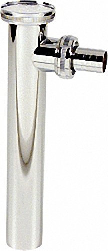 Verstellrohr Messing verchromt 90° 32 x 200mm mit Verschraubung 3-4''