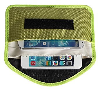 Mengshen große Faraday Tasche, Signal Block Pouch kompatibel mit iPhone Samsung Smart Phone Autoschlüssel (grün)