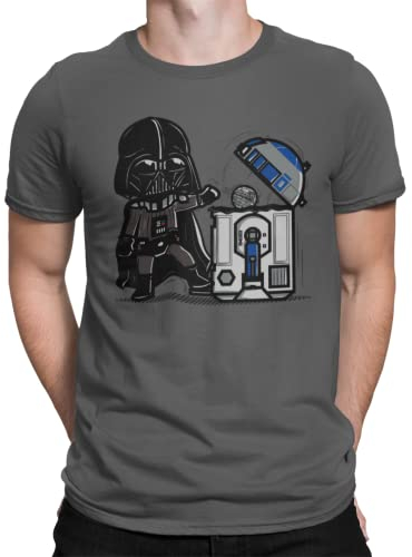 209-Camiseta Robotictrashcan (L,Gris Oscuro)