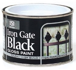 Swan household ® -COATINGS PAINT 180ML GLOSS MATT PRIMER METALLIC RED GOLD SILVER BLACK WHITE for all purpose use (Iron Gate Black gloss paint- tough and durable for metal gates and fences)