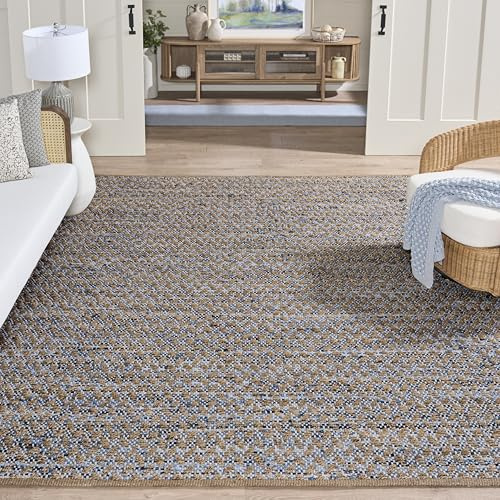 SAFAVIEH Boho Teppich für Wohnzimmer, Esszimmer, Schlafzimmer - Cape Cod Collection, Kurzer Flor, Beige, 244 X 305 cm