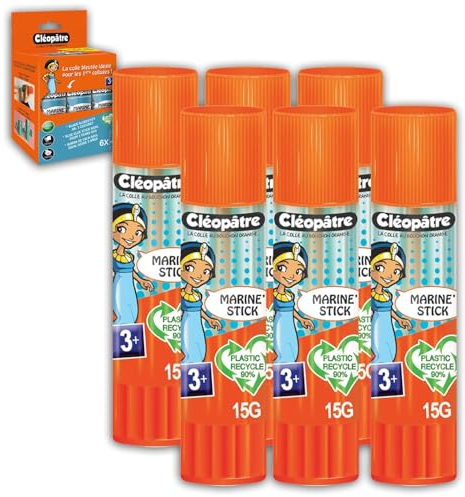 Cléopatre - Cléostick Marine - Baton de Colle bleutée - Boîte de 6x15g