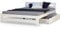 Homestyle4u 1962, Holzbett 140x200 mit Bettkasten, Doppelbett mit Lattenrost, Weiss, Kiefer Massivholz