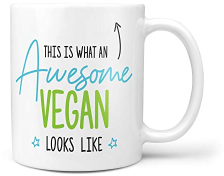 This is What an Awesome Vegan Looks Like Gift Present Christmas Birthday 10oz Ceramic Mug