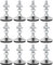 Drenky Furniture Levelling Feet, 12 Packs M8x50mm External Thread Glide Leveler Legs Heavy Duty Silent Non-Slip Floor Protector with T-Nuts and Screw Nuts