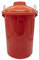 CABLEPELADO Cubo de Basura con tapa, Cubo basura Industrial, Cubo basura Plástico con asas metálicas, Contenedor residuos, 78 cm alto x 48.5 cm Diámetro superior, Capacidad 100 Litros, Rojo