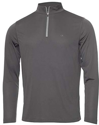 Calvin Klein Mens Harlem 1/4 Zip Pullover - Slate - XXL