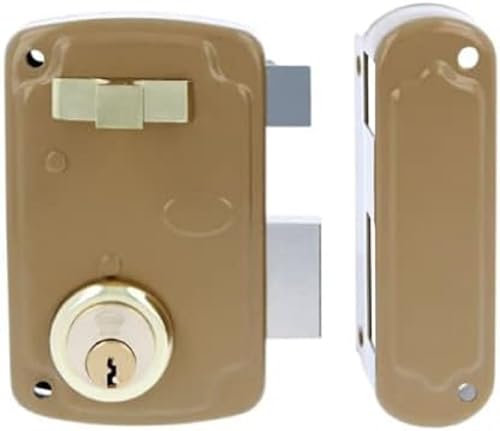 Amig - Schloss 75U | Einsteckschloss 240 mm | Schließblech Haustür mit Schnapper | Dornmaß 30mm | Robust und langlebig | Lüftungsgitter Weiß, Bunt, 76 x 120 mm, Stahl