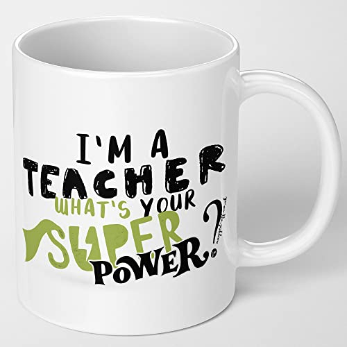 Teacher Gifts Best Teacher End of Term Mug Super Teacher Cup I'm A Teacher Whats Your Super Power