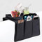 Organisateur de Canapé Support Plateau Sac de Rangement Accoudoir Canapé avec Porte Gobelet, Suspendu Accoudoir à Poches Organisateur de Sofa Fauteuil Caddy pour Magazine Télécommande TV DVD Livre