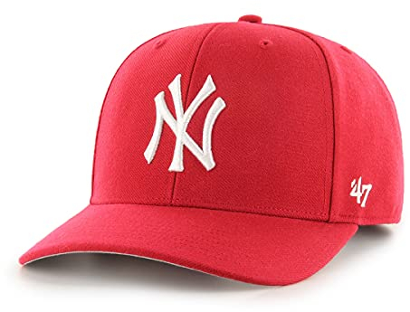 '47 MLB New York Yankees Cold Zone MVP DP Unisex-Baseballkappe, Verstellbar, Hochwertiges Design, White Logo, Red