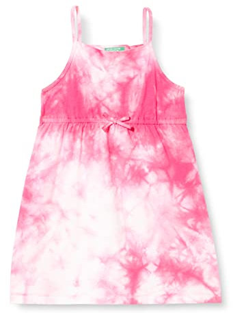 United Colors of Benetton Vestito 3085GV007, Fucsia Fantasia 849, 68 Bambina