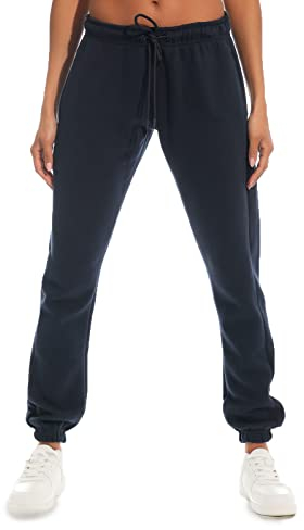 Light & Shade Damen Soft Touch Loungewear Jogginghose Jogger, Marine, M