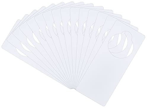 GLOBLELAND 30Pcs Plastic Door Knob Hangers Signs PVC Blank Door Signs Do Not Disturb Door Hanger Sign for Office Bedroom Hotel Decoration, 20.6x8cm/8.11x3.15inches