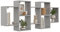 KUBUTKU Dekorativ Wandregal mit 7 Böden 160x65x18 Design Skandinavischer Modern für Wohnzimmer Küche Büro Schlafzimmer Badezimmer Hängeregal zur Präsentation Bücherregal (Grau)