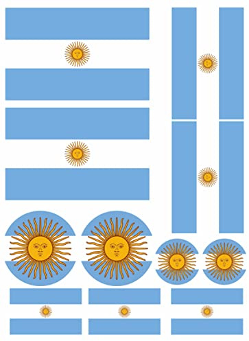 Daged Argentinien Flaggen Fahne Set 11 Stück Aufkleber selbstklebend Sticker - FS