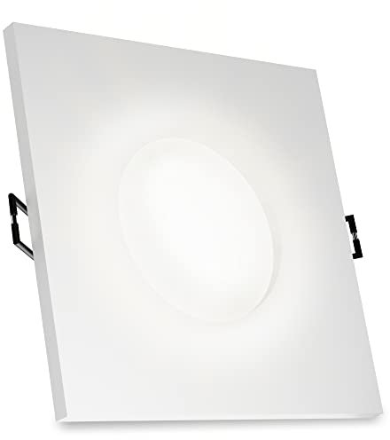 SSC-LUXon BEDA LED Spot Außenbereich IP65 weiß inklusive GU10 LED Lampe dimmbar 6,5W neutralweiß 230V - Deckenspot Badezimmer