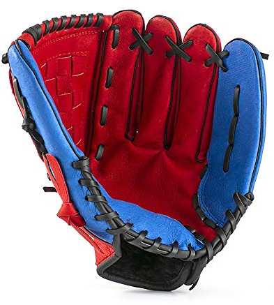 Samnuerly Guantes de béisbol Niño Juvenil Adulto Catcher Infield Pitcher Guante de béisbol para atrapar béisbol para Adultos jóvenes niños (Color: Rojo, Tamaño: Niño 10.5)