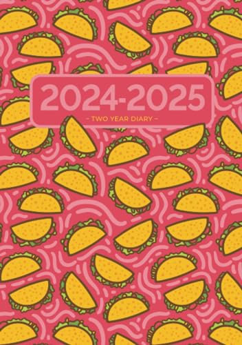 Two Year Diary 2024-2025 | A5 Everyday Tacos: Month to View Planner (UK Holidays)