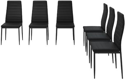 Vicco Esszimmerstuhl Grand, Schwarz, 42.5 x 48 cm 6er Set