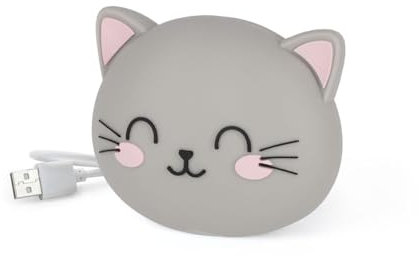 Legami - Chargeur Portable, My Super Power, Batterie Rechargeable, câble USB Type C Inclus, Banque d'énergie Portable, 13 x 13 x 5,5 cm, Kitty