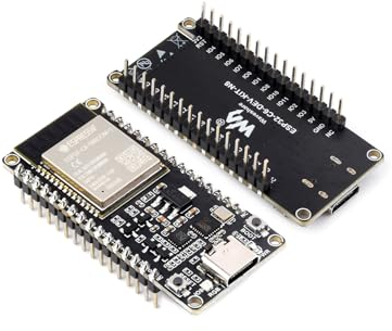 ESP32-C6 RISC-V Mikrocontroller WiFi 6 Entwicklungsboard, ESP32-C6-WROOM-1-N8 Modul, 160MHz Single-Core Prozessor, Unterstützt USB und UART Entwicklung (mit Pinheader)