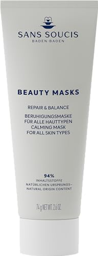 Sans Soucis - Beauty Repair & Balance Beruhigungsmaske 75 ml - Vegan – Gesichtspflege Maske mit Ceramiden & Thermalwasser für alle Hauttypen – Regenerierend & beruhigend