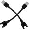 Uonlytech 2sets 3 USB-ladekabel Kabel Schnelle Datenübertragung Für Büro Zu Hause Auto Verwenden 2 Stücke * 2