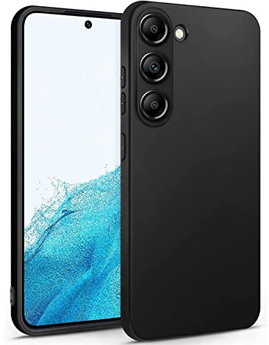 CoolGadget Handyhülle für Samsung Galaxy S23 Ultradünn Matt TPU Schwarz | minimalistisch schlank, erhöhter Kamera und Display Rahmen, flexibles Soft Case, präzise Aussparungen, stylisch