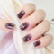 20pc Semi Cured Gel Nail Wraps, Self-Adhesive Salon-Quality Gel Nail Stickers - French Tip Manicure Set, Grey Stars Moon