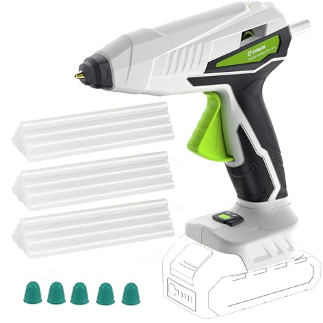 Akku Heißklebepistole für Makita 18 V, ETOOLAB Heißklebepistole Klebepistole, Dual-Temp-Modus 130℃- 220℃, Aufheizen in 120s,100W, mit 30 Stk.*φ11mm Klebestift, ideal für DIY, Reparaturen