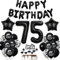 Deko 75. Geburtstag Mann Schwarz Tortendeko Luftballons Party Ballons Dekoration Geburtstagsdeko Jahre Frau