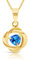 Planetys Damen-Halskette Gelbgold 375/1000 Schweizer Blautopas Naturschliff Trillion, Gold, Topas