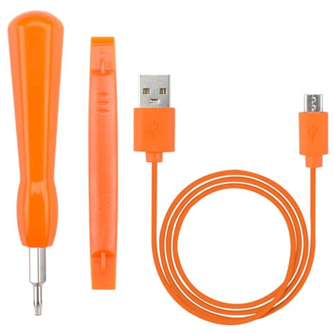 Ring Doorbell Screwdriver & Charger Cable Set, Compatible with Video Doorbell 1, 2, 3, Pro, Elite - Durable Charging Cable & Dual-Head Torx Screwdriver for Security Screw Removal and Battery Replaceme