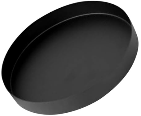 MUSISALY Stainless Steel Black Round Trays Serving Plate Decorative Candel Holder