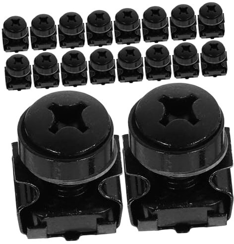 PHENOFICE 50stücke Käfigmuttern Aus Kohlenstoffstahl Rackmontageschrauben Für Server-Racks Montagekäfigmuttern Mit Einschraubmutter Schrauben Für Geräte-Server-Racks Ersatz-käfigmuttern Für