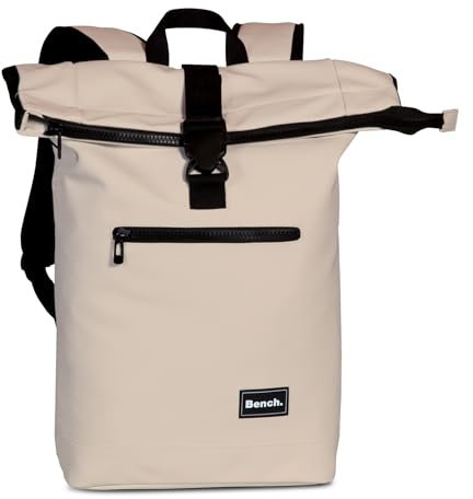 Ragusa-Trade Bench Hydro Rolltop Rucksack Damen & Herren, Daypack, Backpack, 47/56 x 38 x 13 cm, 20 L Volumen, natur
